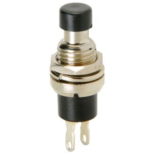 Momentary N.C. Classic Small Push Button Switch Black 3A 125V